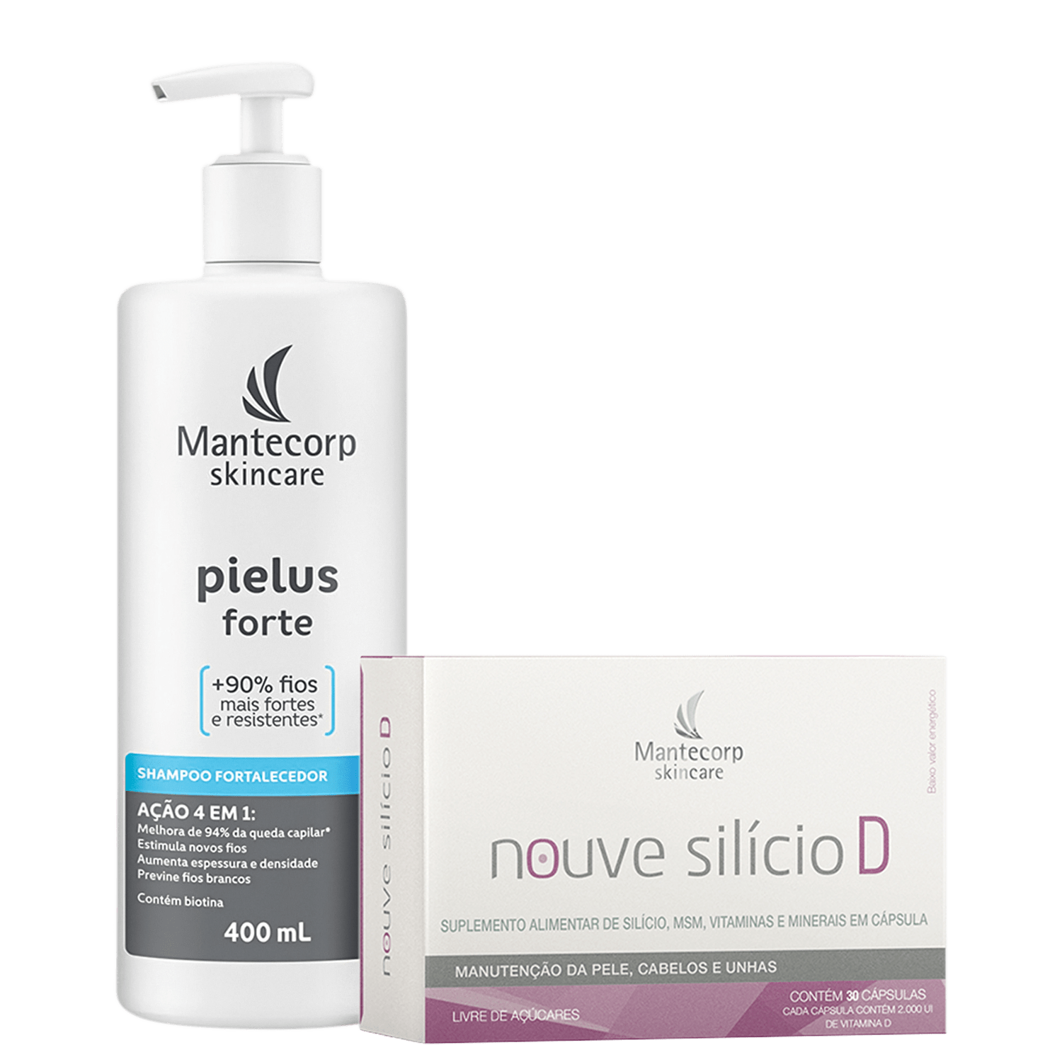 Kit Mantecorp Pielus Forte + Nouve Silicio D (2 Produtos)
