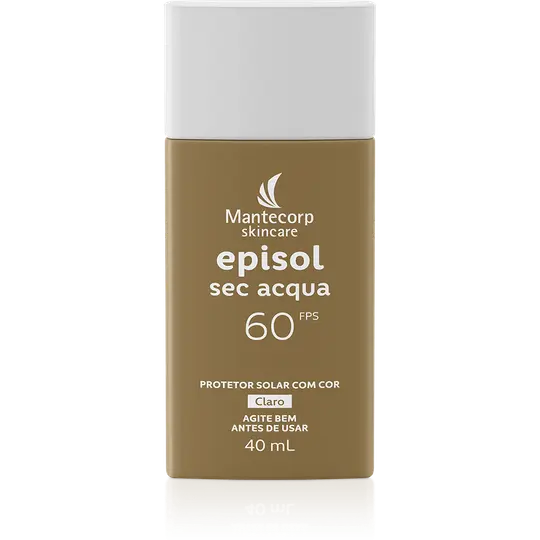 Protetor Solar Facial Episol Sec Acqua Com Cor FPS 60 | Claro - 40ml