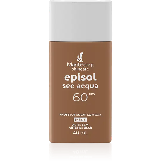 Protetor Solar Facial Episol Sec Acqua Com Cor FPS 60 | Médio - 40ml