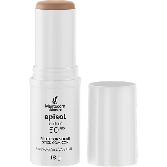 Protetor Solar Facial Episol Color Stick FPS 50 | Claro 18g