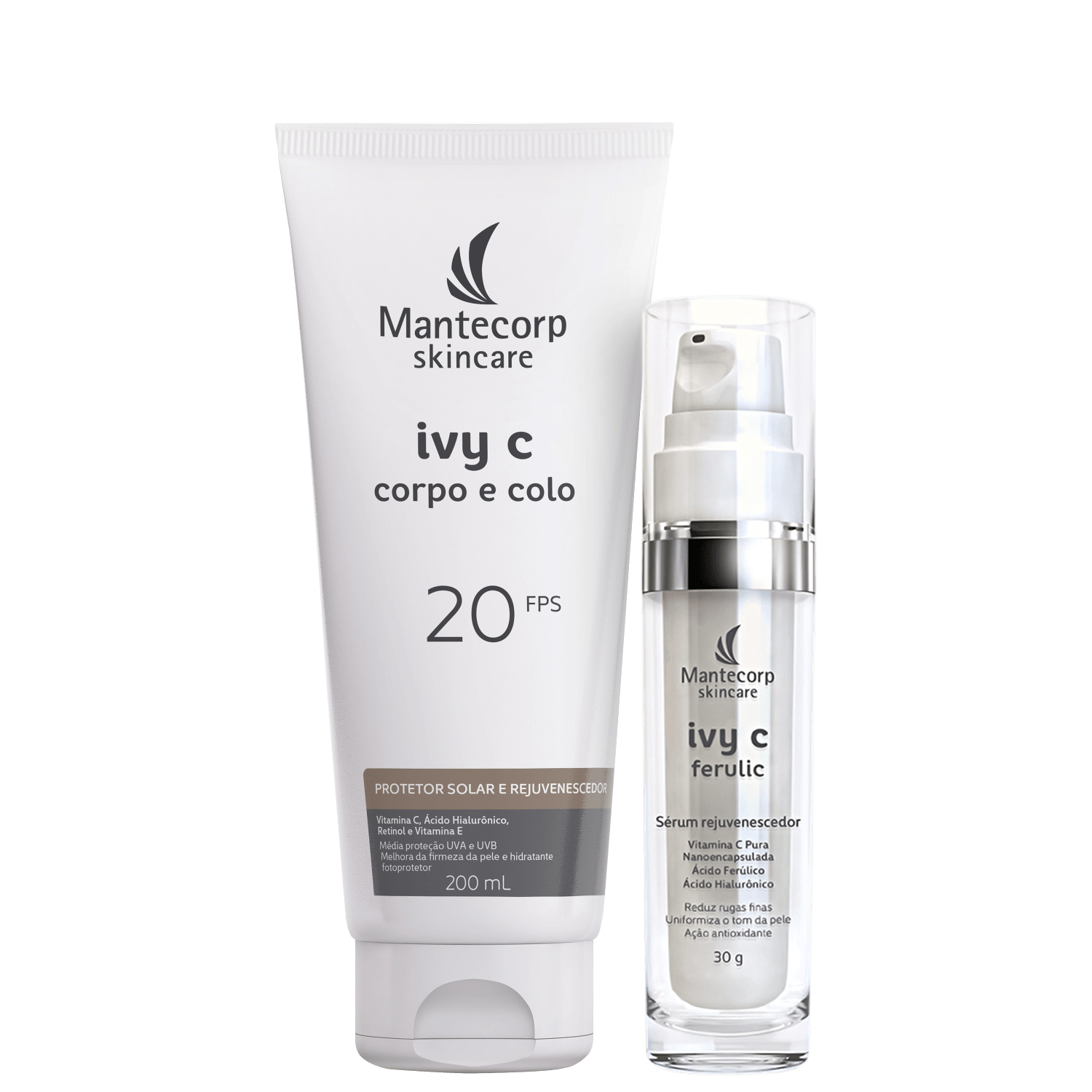 Kit Mantecorp Ivy C Corpo e Colo + Ferulic (2 Produtos)